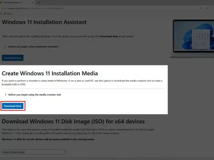 windows 11 installation media