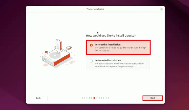 ubuntu installation type