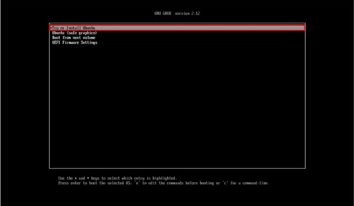 ubuntu installation GRUB